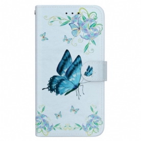 Folio-hoesje Realme C63 Telefoonhoesje Blauw Landschap