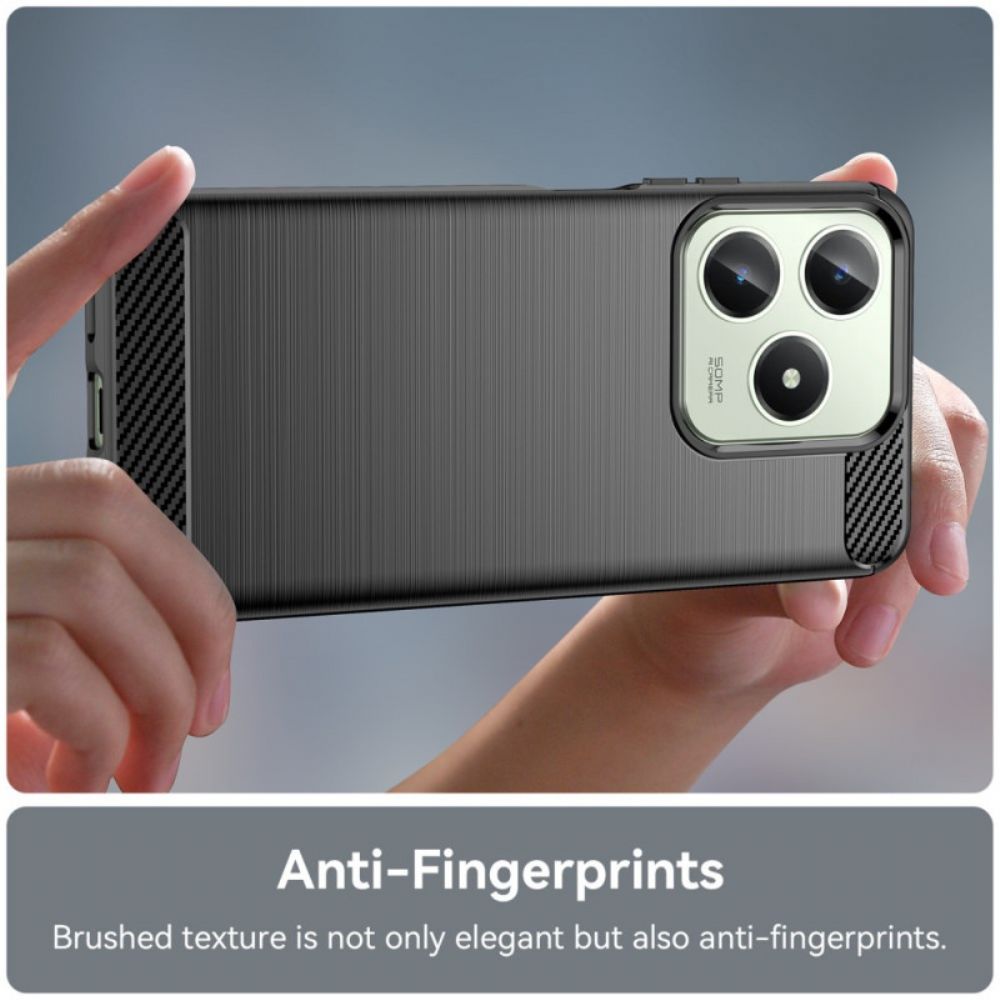 Hoesje Voor Realme C63 Geborsteld Koolstofvezel