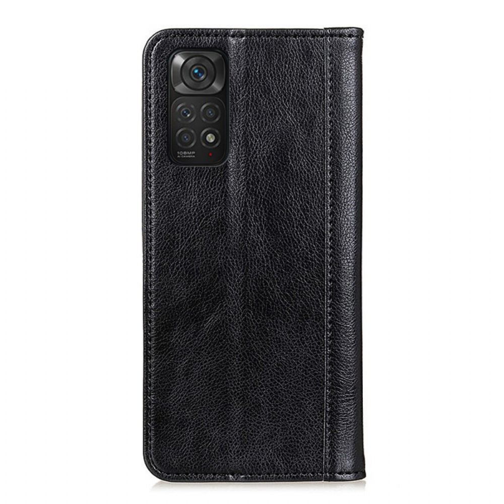 Bescherming Hoesje voor Xiaomi Redmi Note 11 / 11S Folio-hoesje Elegance Split Litchi Leer