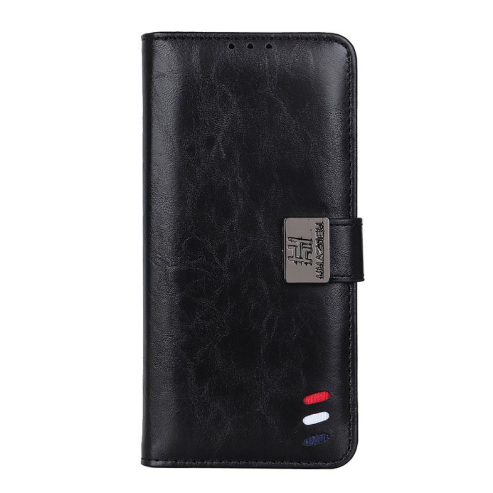 Folio-hoesje voor Xiaomi Redmi Note 11 / 11S Bison Leereffect