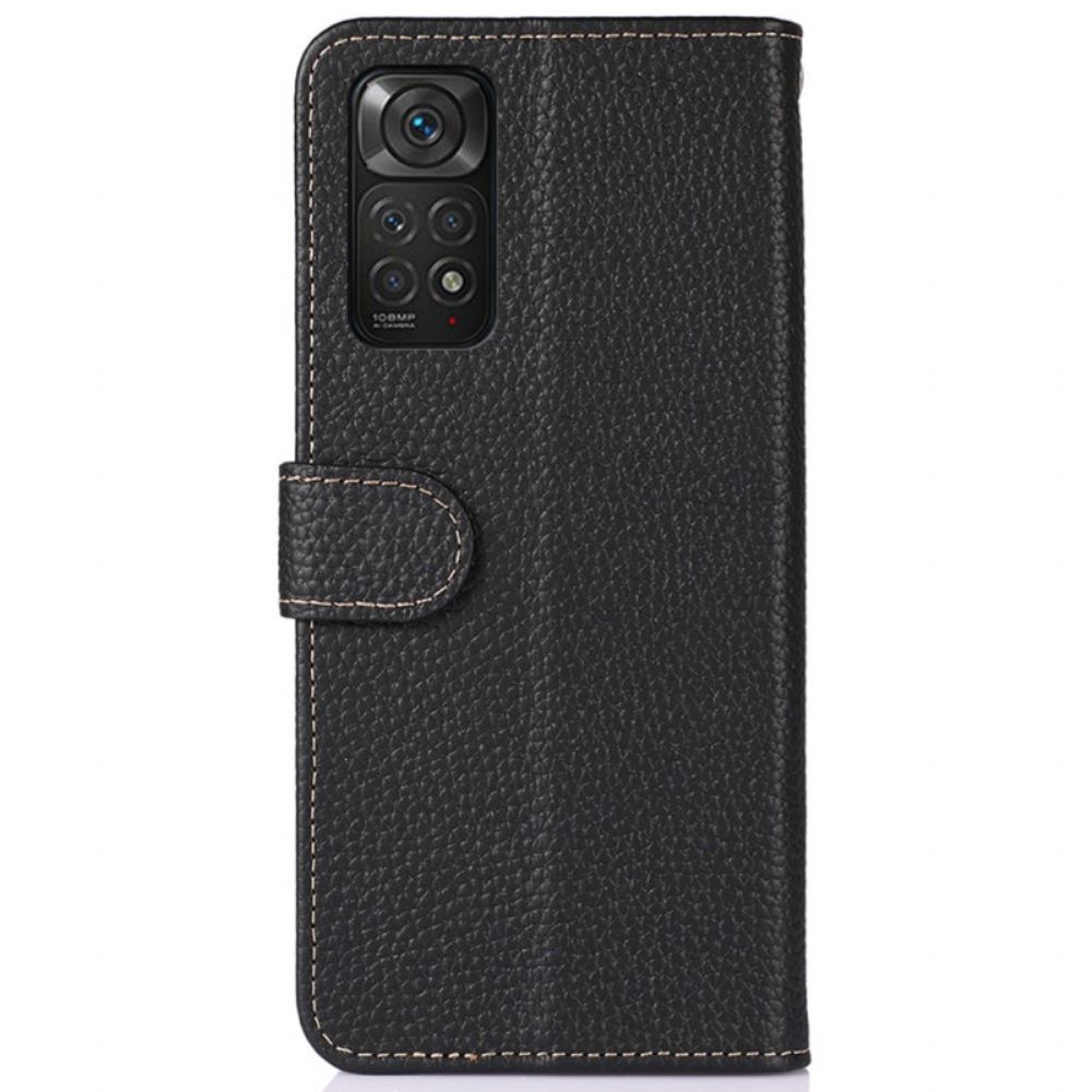 Folio-hoesje voor Xiaomi Redmi Note 11 / 11S Litchi Khazneh Leer