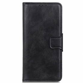 Folio-hoesje voor Xiaomi Redmi Note 11 / 11S Omkeerbare Sluiting Met Leereffect