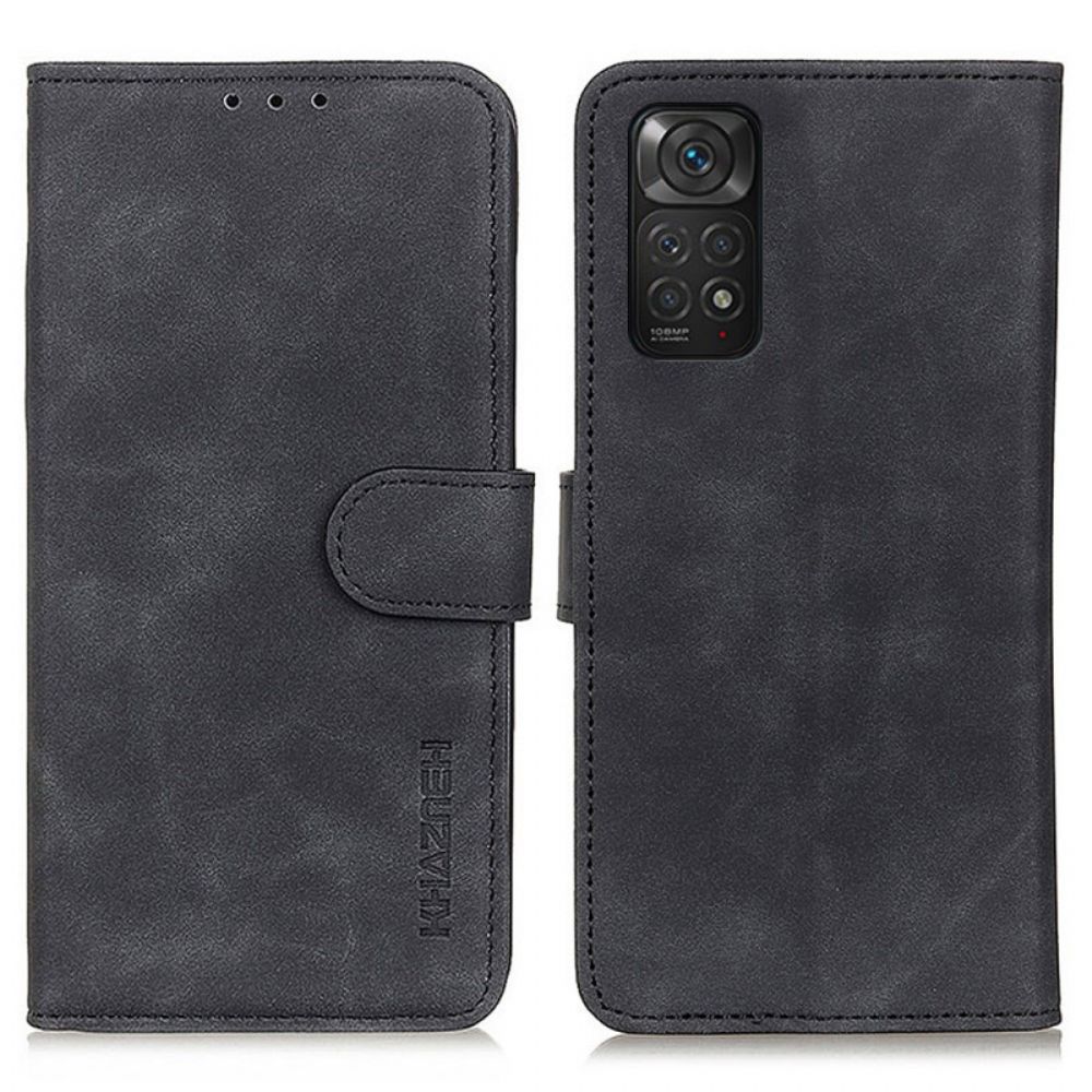 Folio-hoesje voor Xiaomi Redmi Note 11 / 11S Vintage Leereffect Khazneh