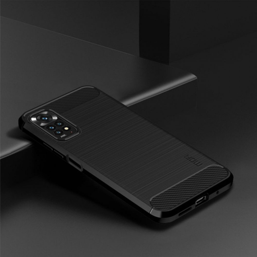 Hoesje voor Xiaomi Redmi Note 11 / 11S Mofi Geborstelde Koolstofvezel