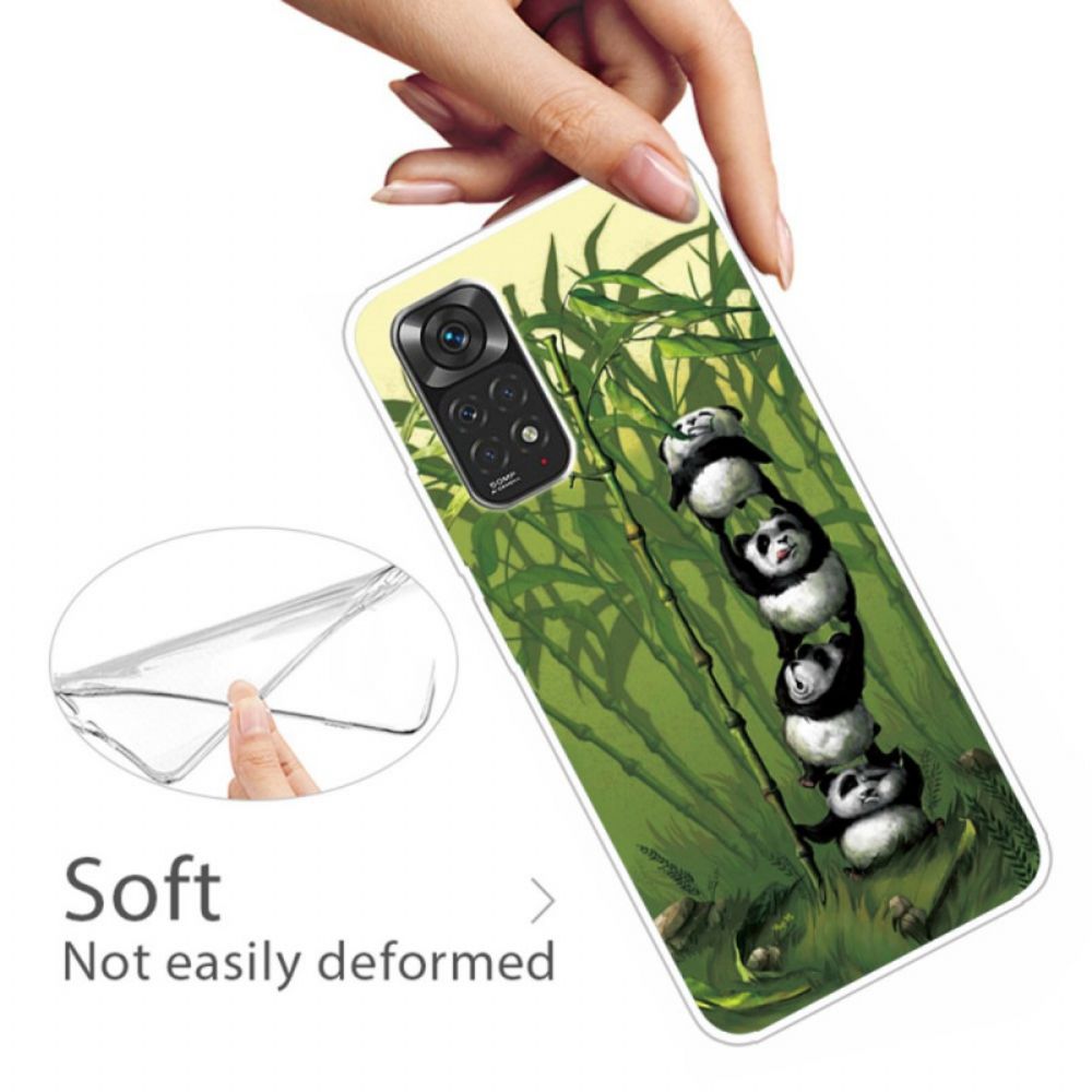 Hoesje voor Xiaomi Redmi Note 11 / 11S Stapel Panda's