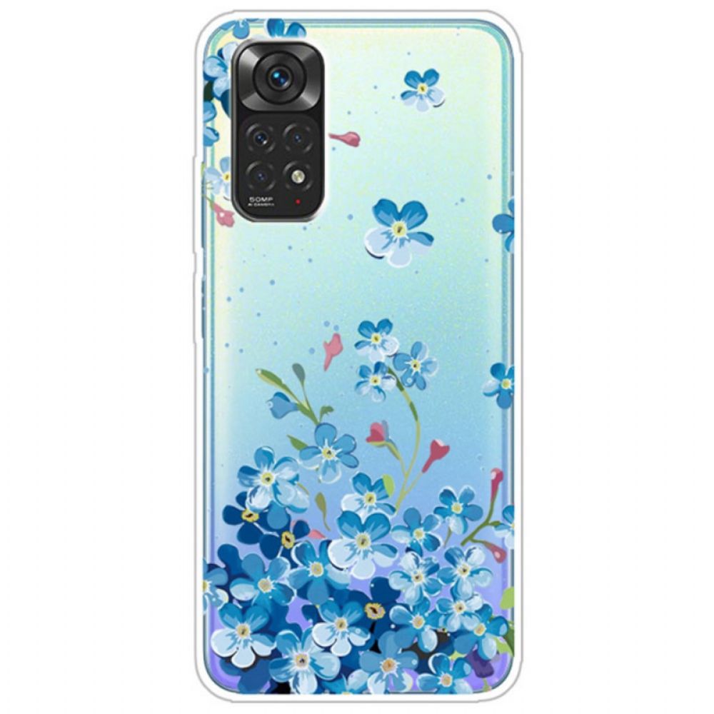 Telefoonhoesje voor Xiaomi Redmi Note 11 / 11S Boeket Blauwe Bloemen