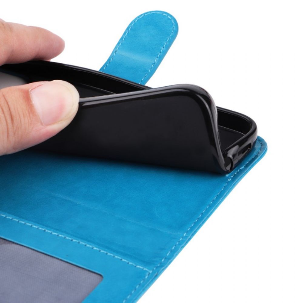 Flip Case Leren Oneplus 12 5g Zonnebloempatroon Met Riempje