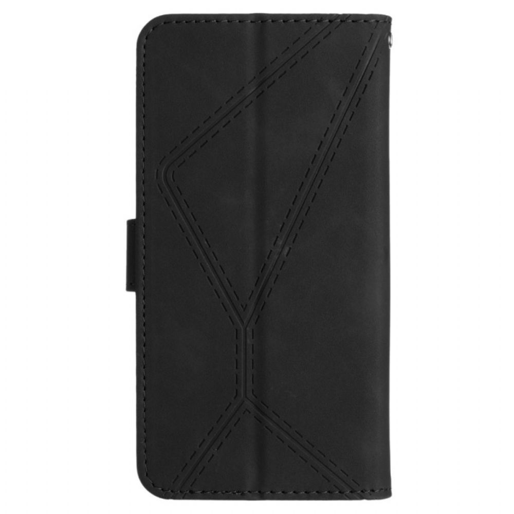 Folio-hoesje Oneplus 12 5g Telefoonhoesje Lijnen En Punten