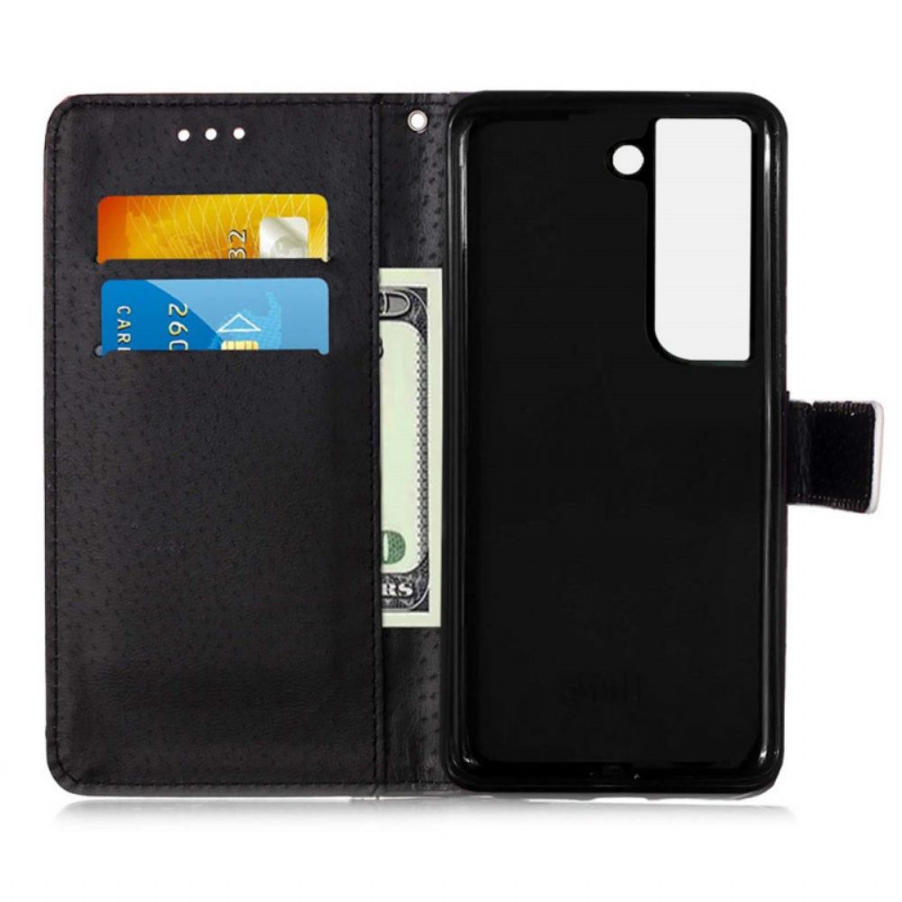 Folio-hoesje voor Samsung Galaxy S22 Plus 5G Gouden Rozen