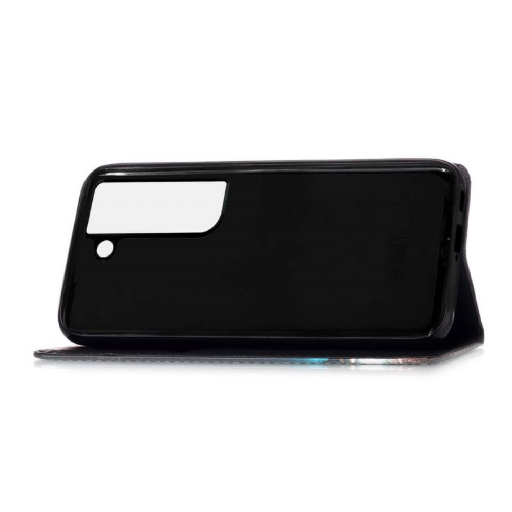 Folio-hoesje voor Samsung Galaxy S22 Plus 5G Gouden Rozen