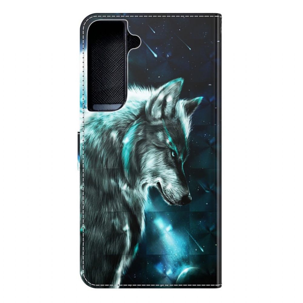 Folio-hoesje voor Samsung Galaxy S22 Plus 5G Majestueuze Wolf