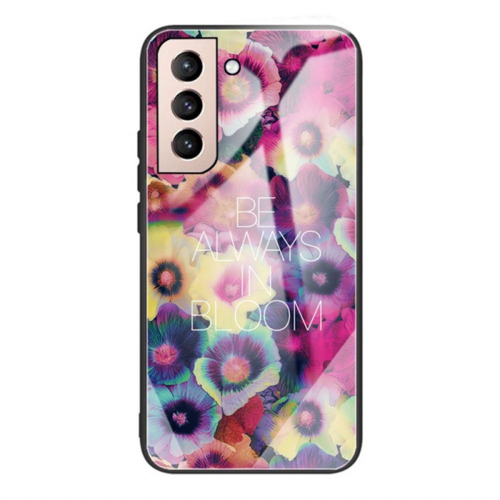 Hoesje voor Samsung Galaxy S22 Plus 5G Be Always In Bloom Gehard Glas