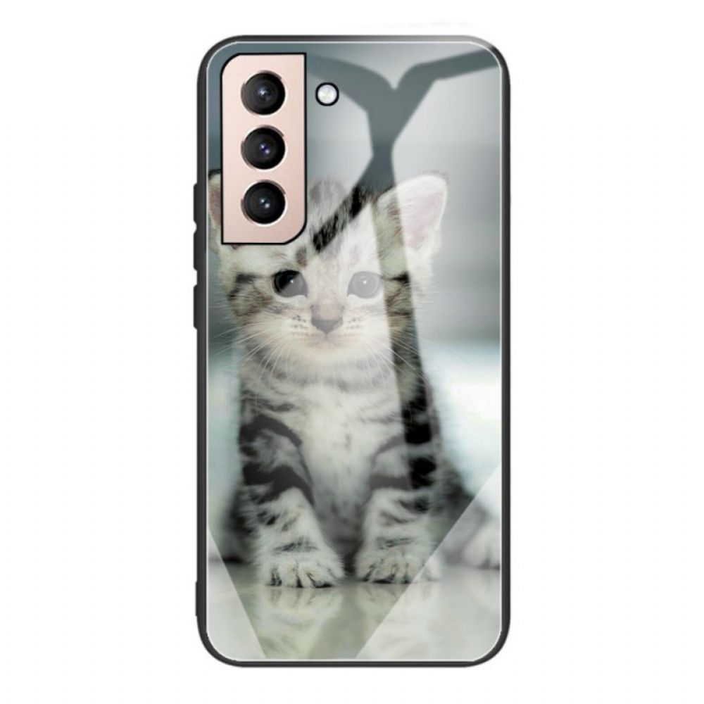 Hoesje voor Samsung Galaxy S22 Plus 5G Katje Van Gehard Glas
