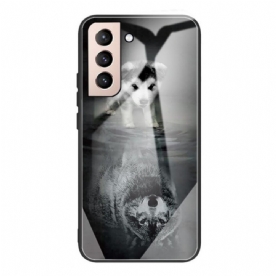 Hoesje voor Samsung Galaxy S22 Plus 5G Puppy Dream Gehard Glas