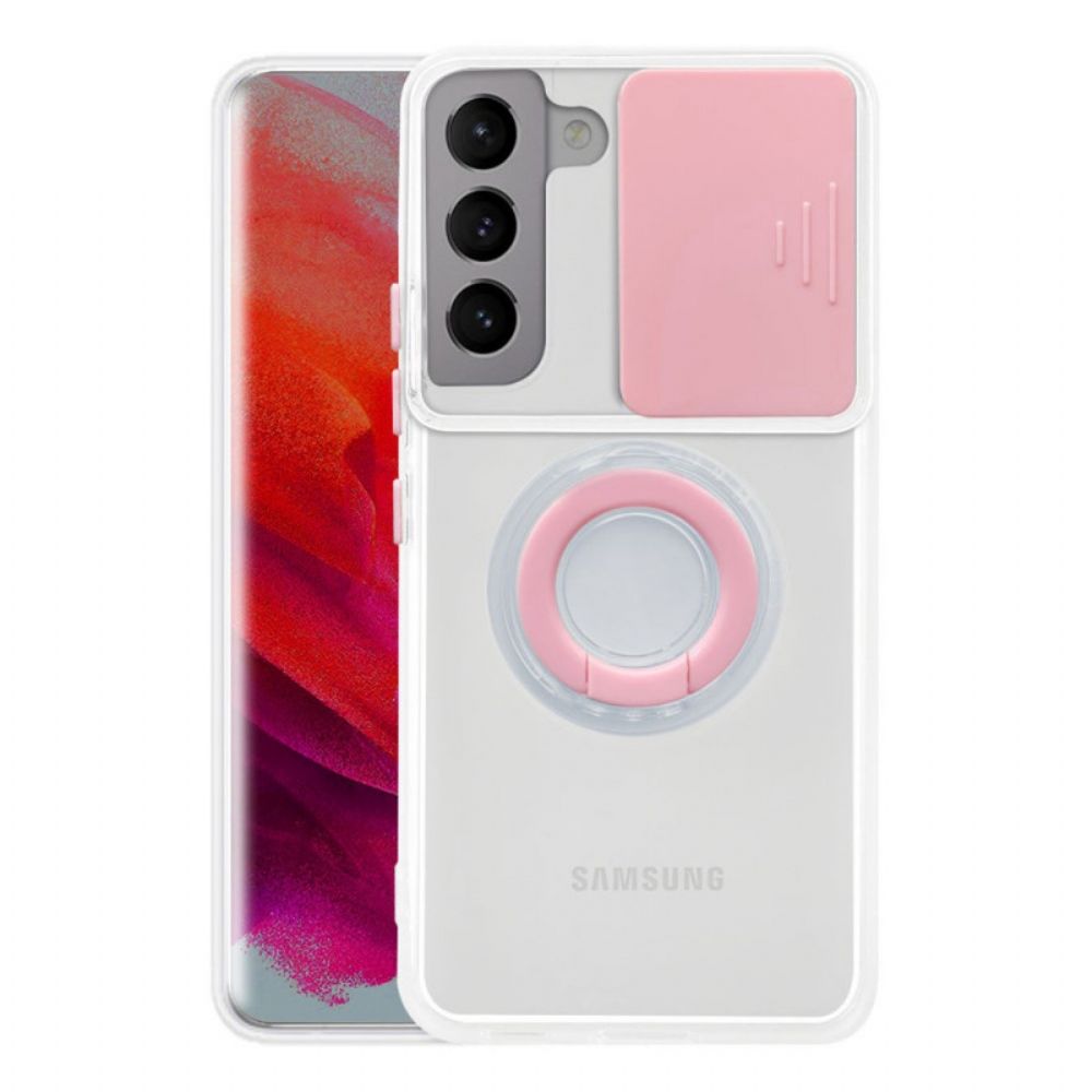 Hoesje voor Samsung Galaxy S22 Plus 5G Ringondersteuning En Lensbeschermers