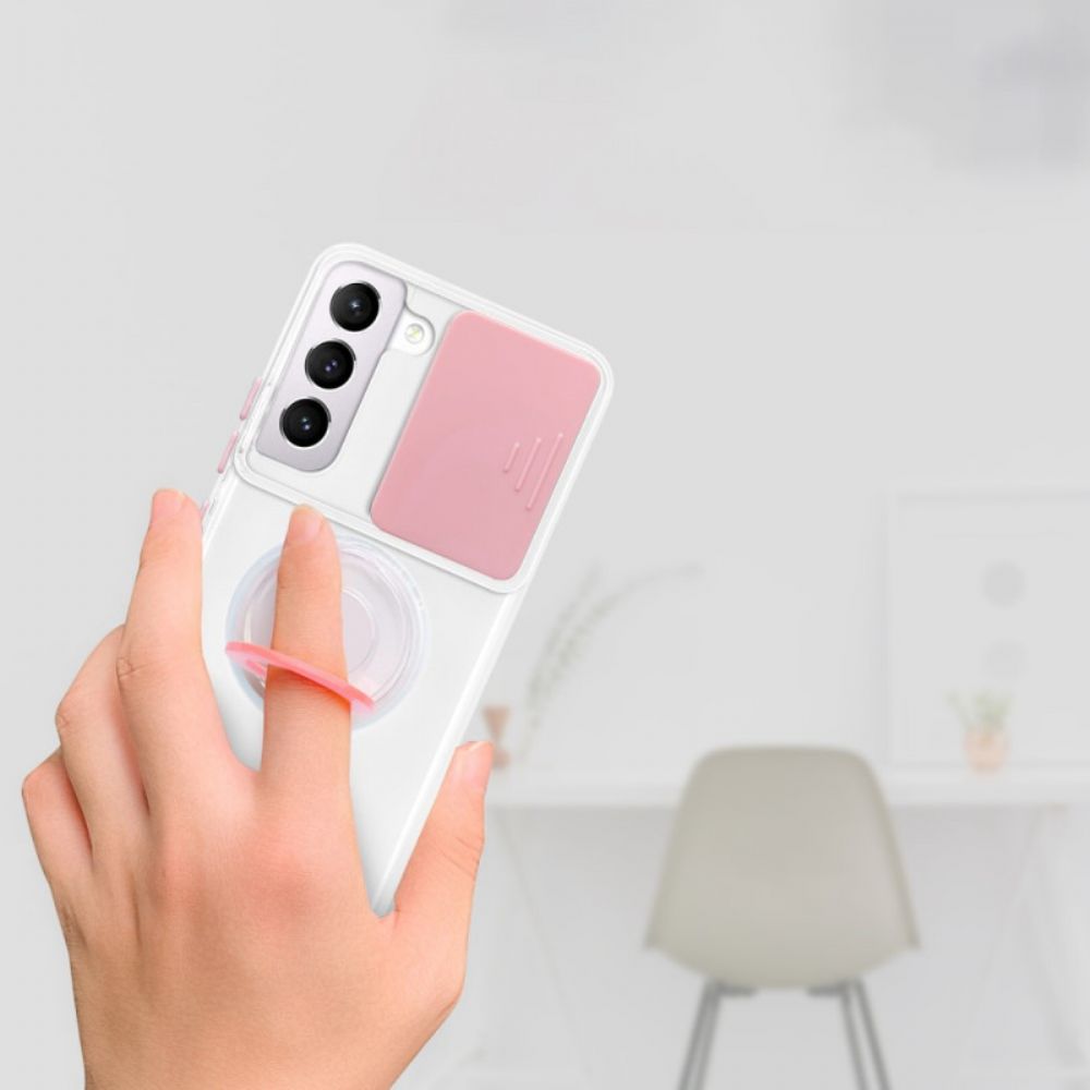 Hoesje voor Samsung Galaxy S22 Plus 5G Ringondersteuning En Lensbeschermers