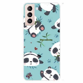 Hoesje voor Samsung Galaxy S22 Plus 5G Stapel Panda's