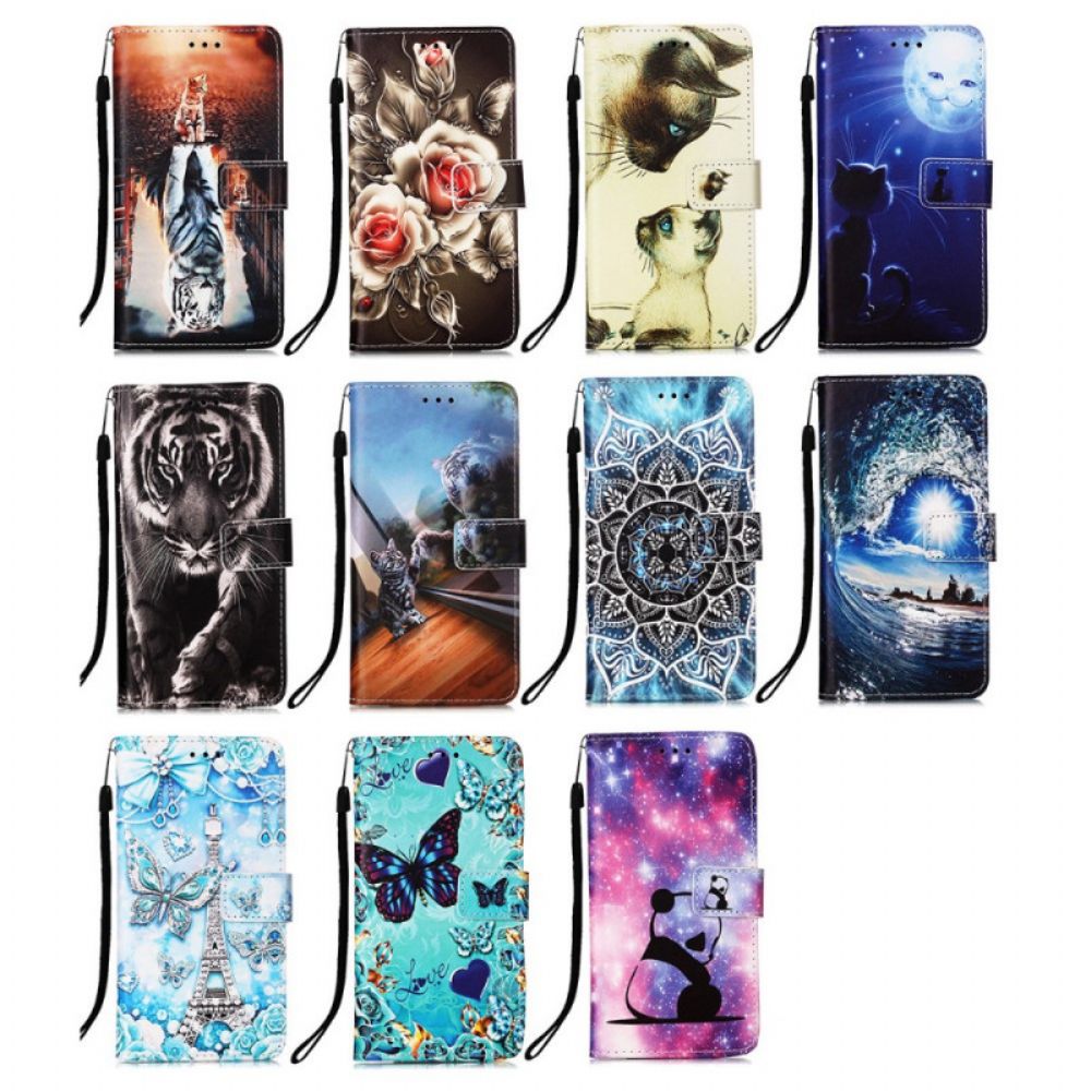Leren Hoesje voor Samsung Galaxy S22 Plus 5G Panda Galaxy