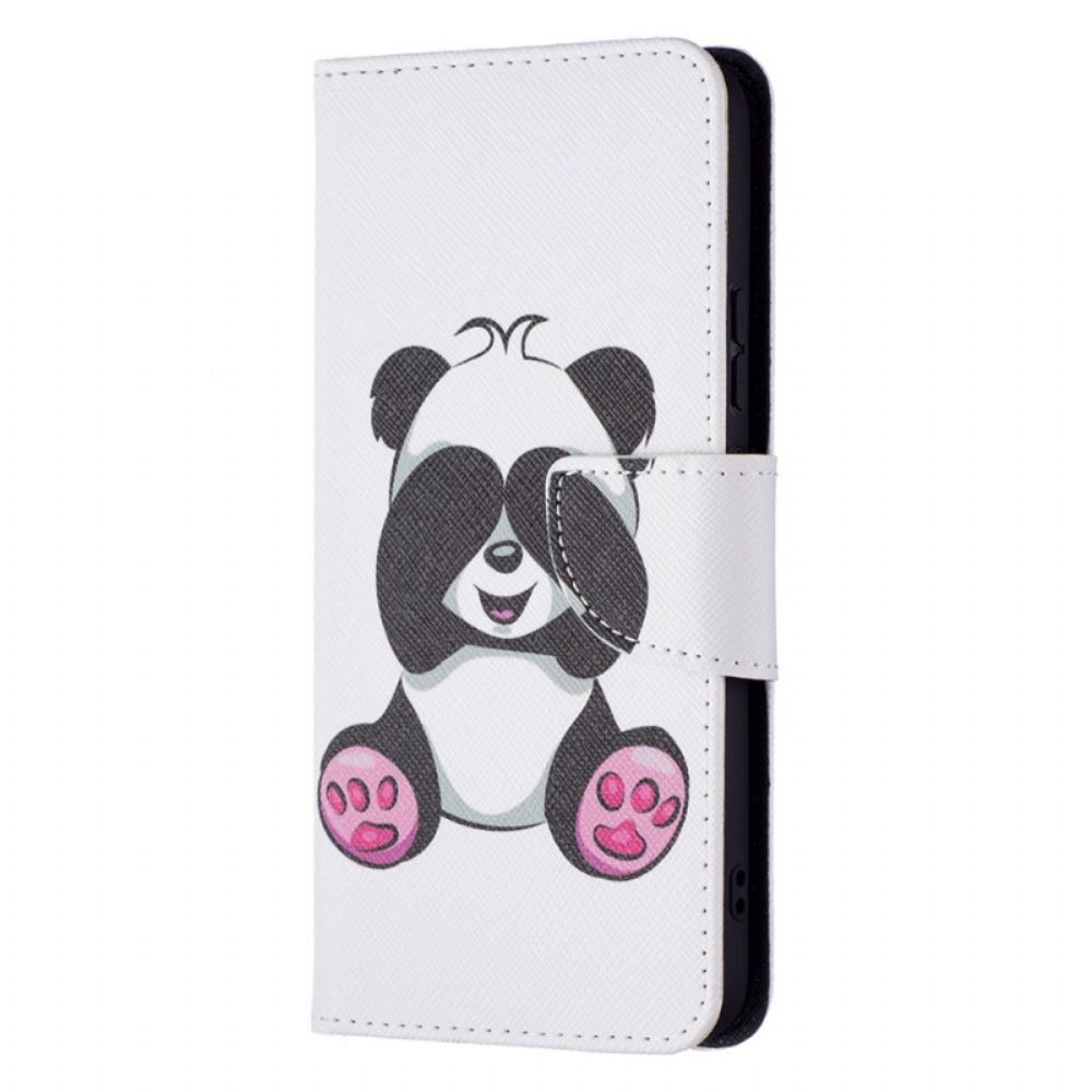 Leren Hoesje voor Samsung Galaxy S22 Plus 5G Panda Plezier
