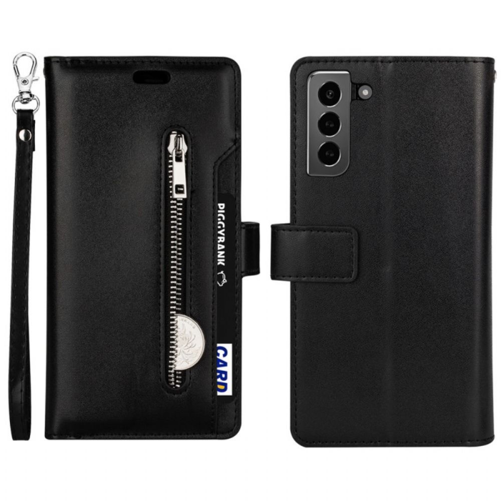 Leren Hoesje voor Samsung Galaxy S22 Plus 5G Portemonnee En Lanyard