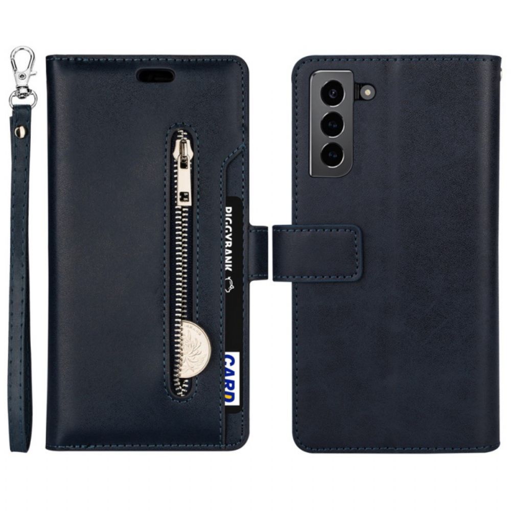 Leren Hoesje voor Samsung Galaxy S22 Plus 5G Portemonnee En Lanyard
