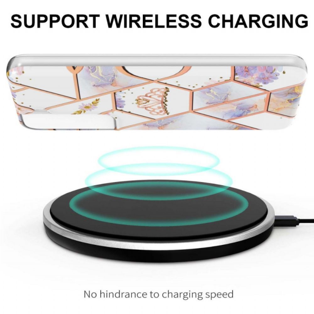 Telefoonhoesje voor Samsung Galaxy S22 Plus 5G Marmerkroon