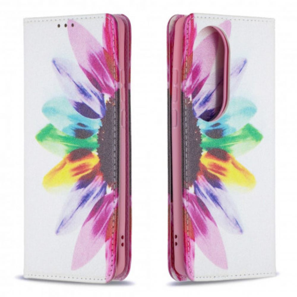 Bescherming Hoesje voor Huawei P50 Pro Folio-hoesje Aquarel Bloem