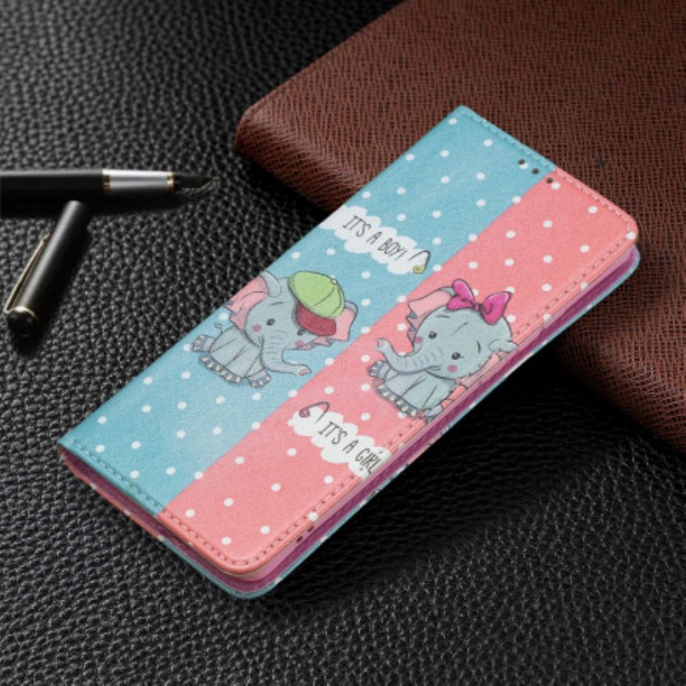 Bescherming Hoesje voor Huawei P50 Pro Folio-hoesje Babyolifanten
