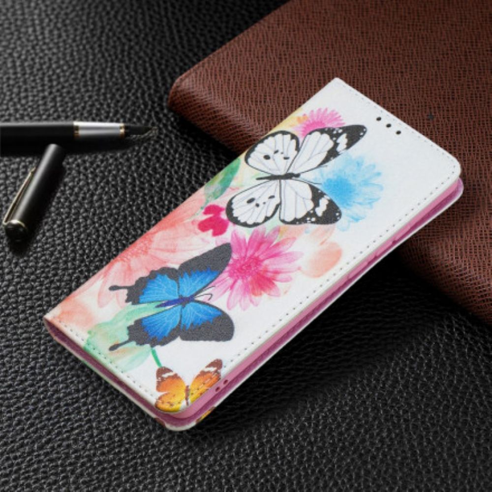 Bescherming Hoesje voor Huawei P50 Pro Folio-hoesje Kleurrijke Vlinders