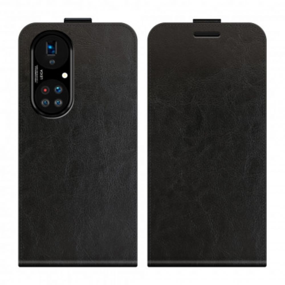 Folio-hoesje voor Huawei P50 Pro Flip Case Verticaal Leereffect Met Flap