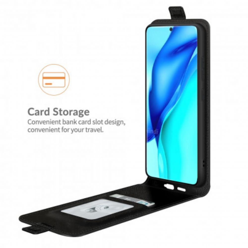 Folio-hoesje voor Huawei P50 Pro Flip Case Verticaal Leereffect Met Flap