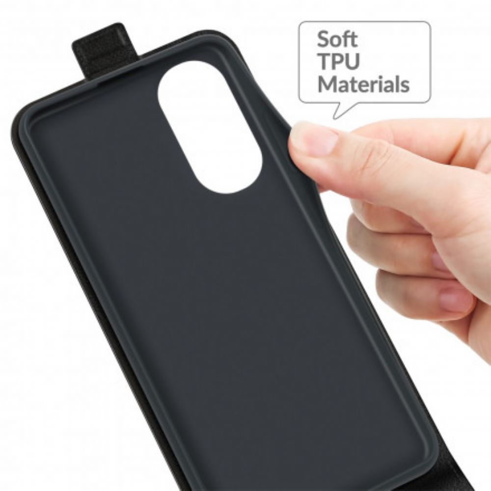 Folio-hoesje voor Huawei P50 Pro Flip Case Verticaal Leereffect Met Flap