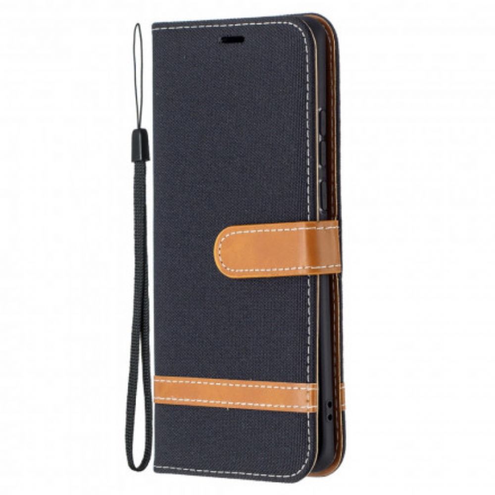 Folio-hoesje voor Huawei P50 Pro Met Ketting Band Met Stof En Leereffect
