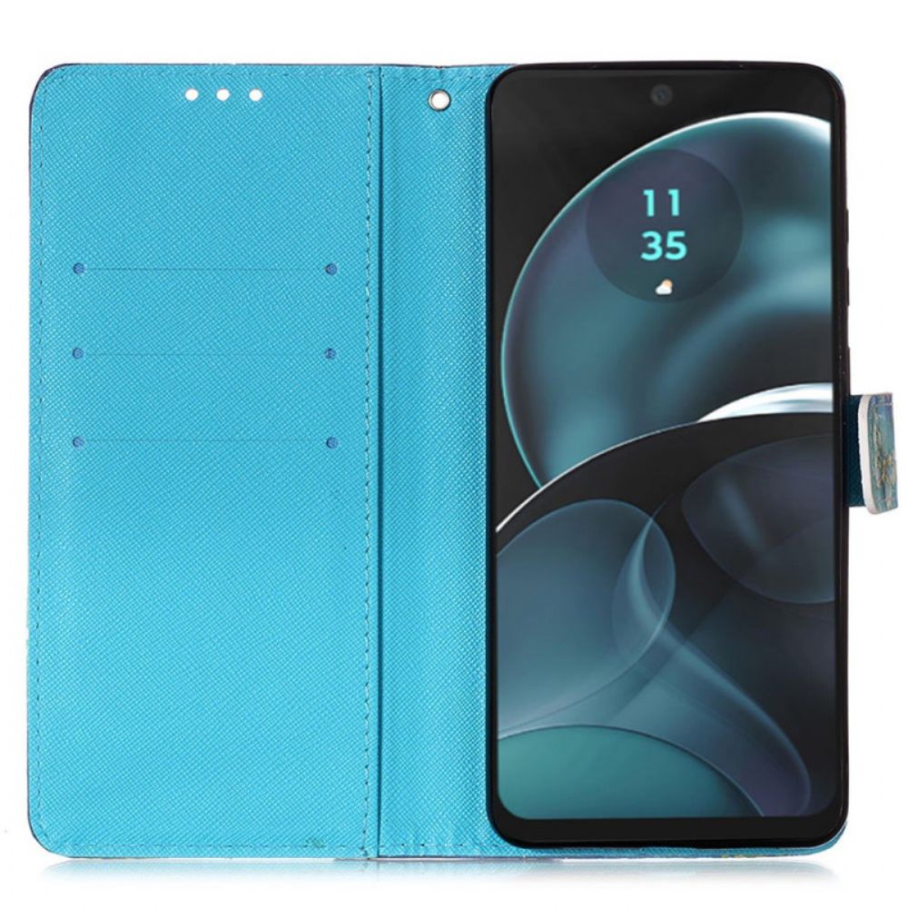 Folio-hoesje Poco C61 Gouden Vlinders