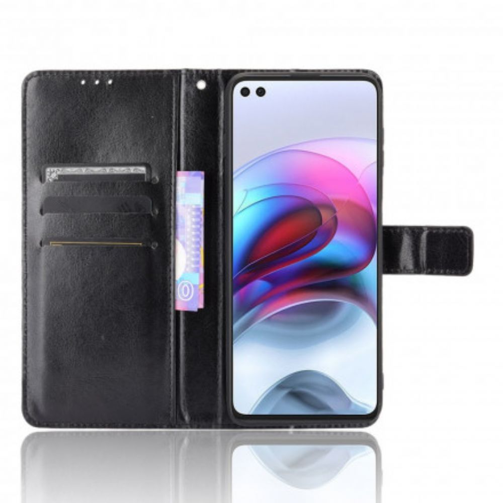 Folio-hoesje voor Moto G100 Flitsachtig Kunstleer