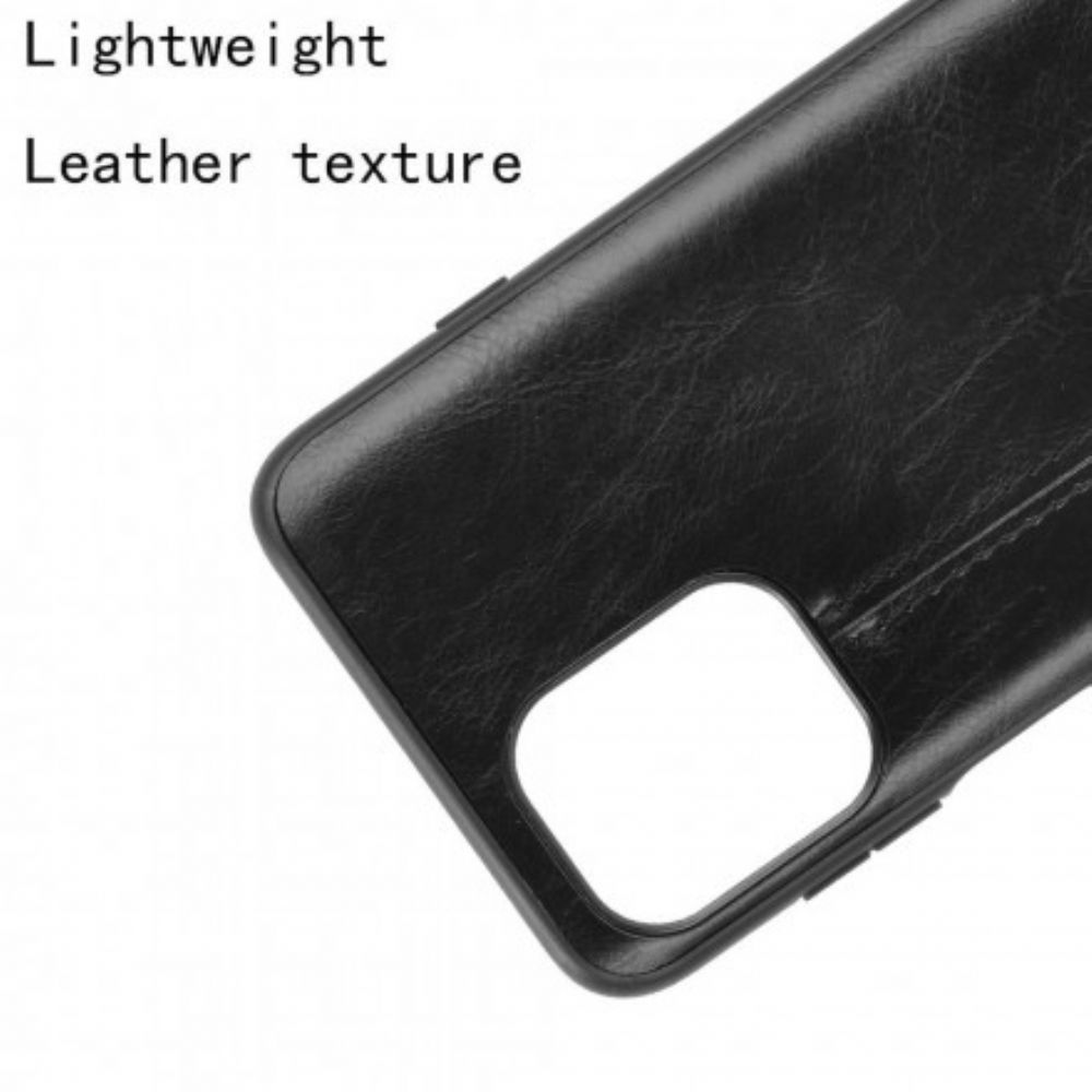 Hoesje voor Moto G100 Naad Leereffect