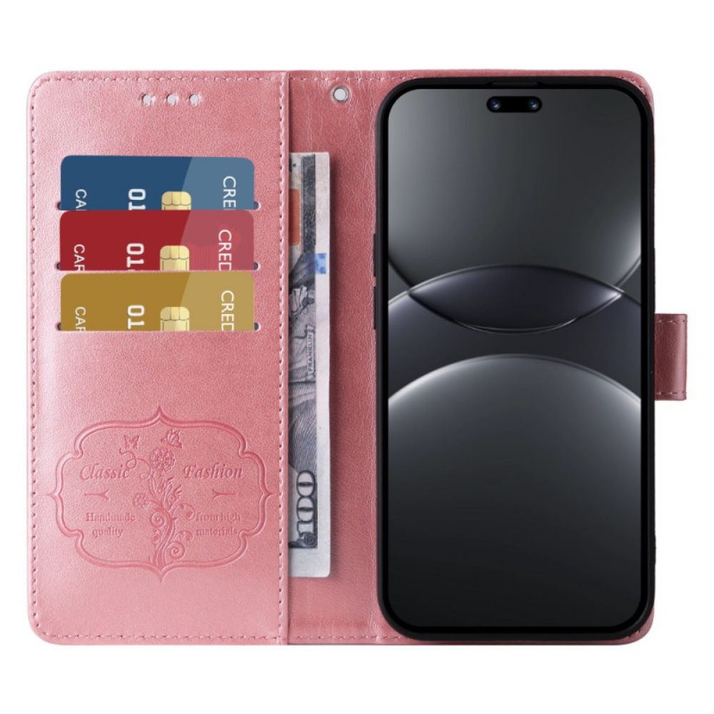 Leren Hoesje Huawei Nova 13 Pro Bloemenpatroon