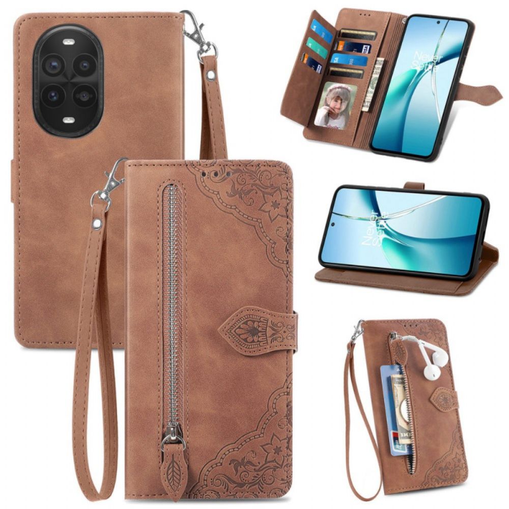 Leren Hoesje Huawei Nova 13 Pro Kantprint Bescherming Hoesje