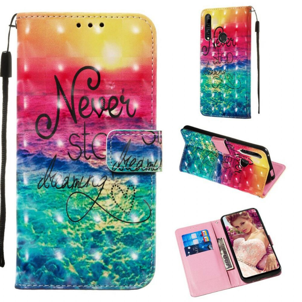 Folio-hoesje voor Huawei P Smart Z / Honor 9X Stop Nooit Met Dromen
