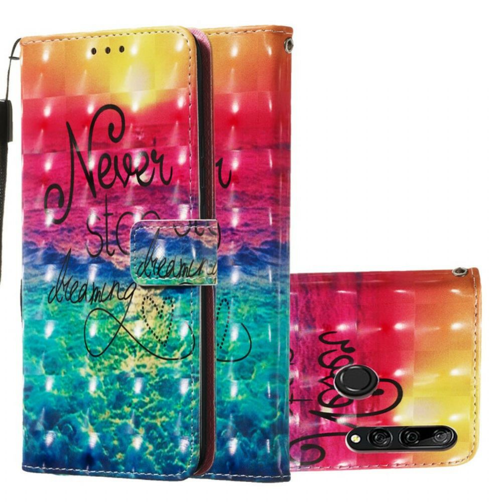 Folio-hoesje voor Huawei P Smart Z / Honor 9X Stop Nooit Met Dromen