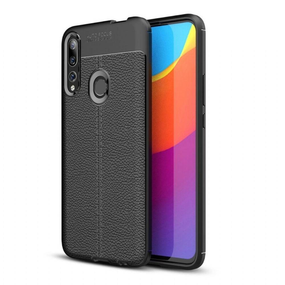 Hoesje voor Huawei P Smart Z / Honor 9X Dubbele Lijn Litchi Leder Effect