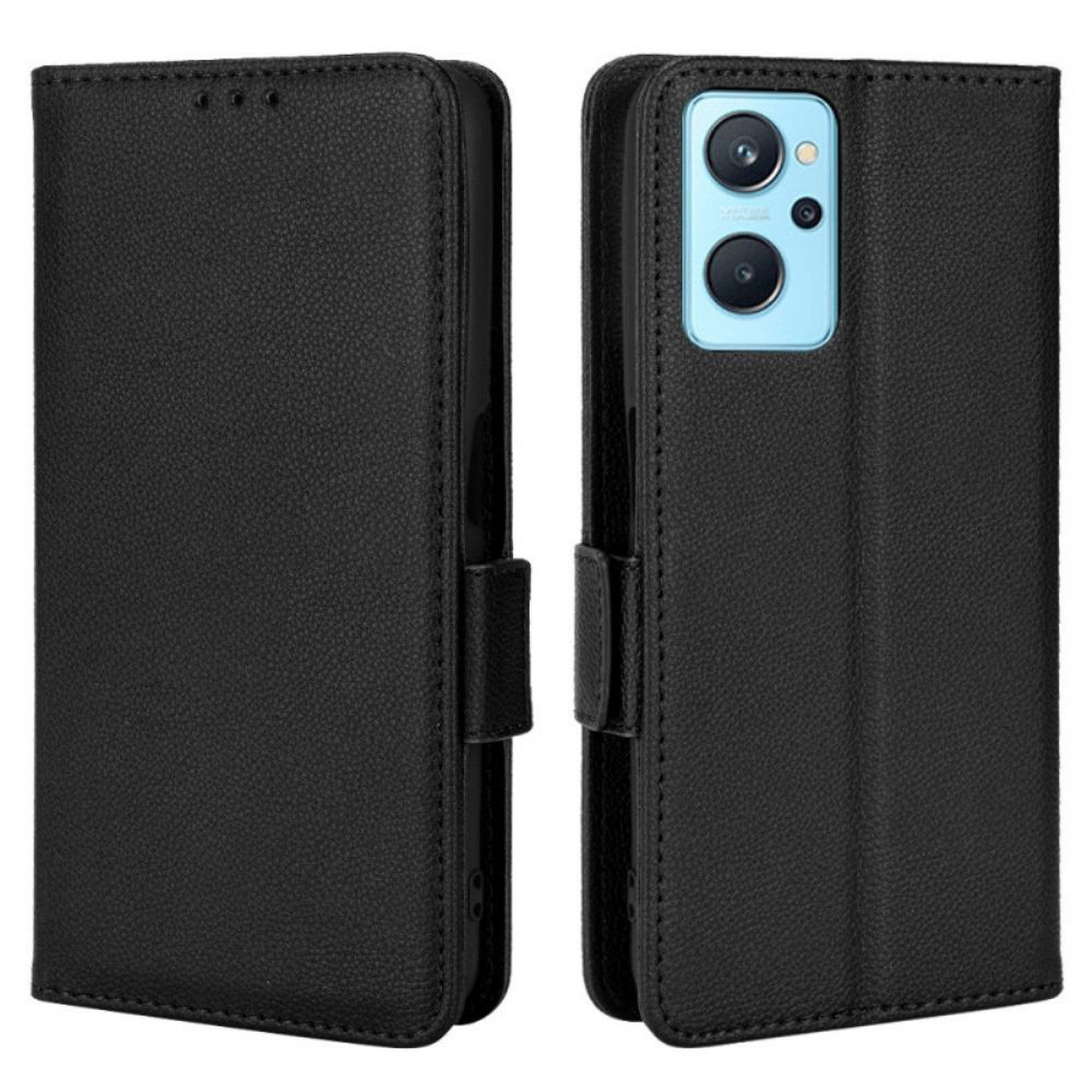 Flip Case voor Realme 9i Lychee Van Kunstleer