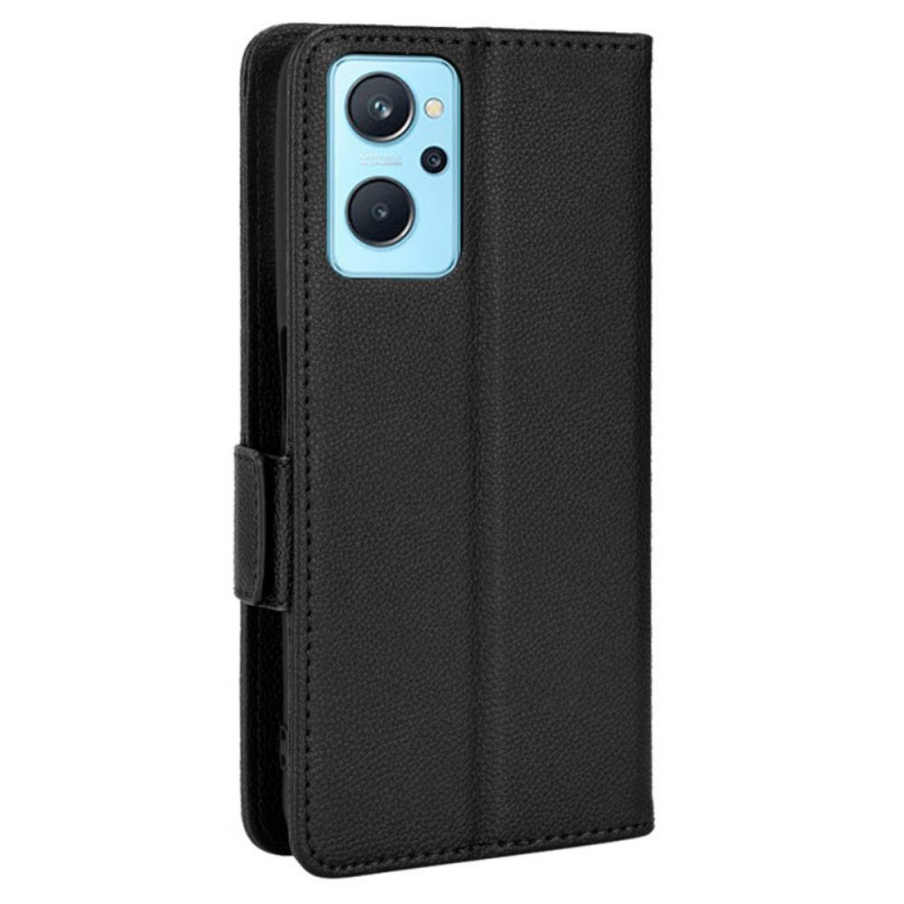 Flip Case voor Realme 9i Lychee Van Kunstleer