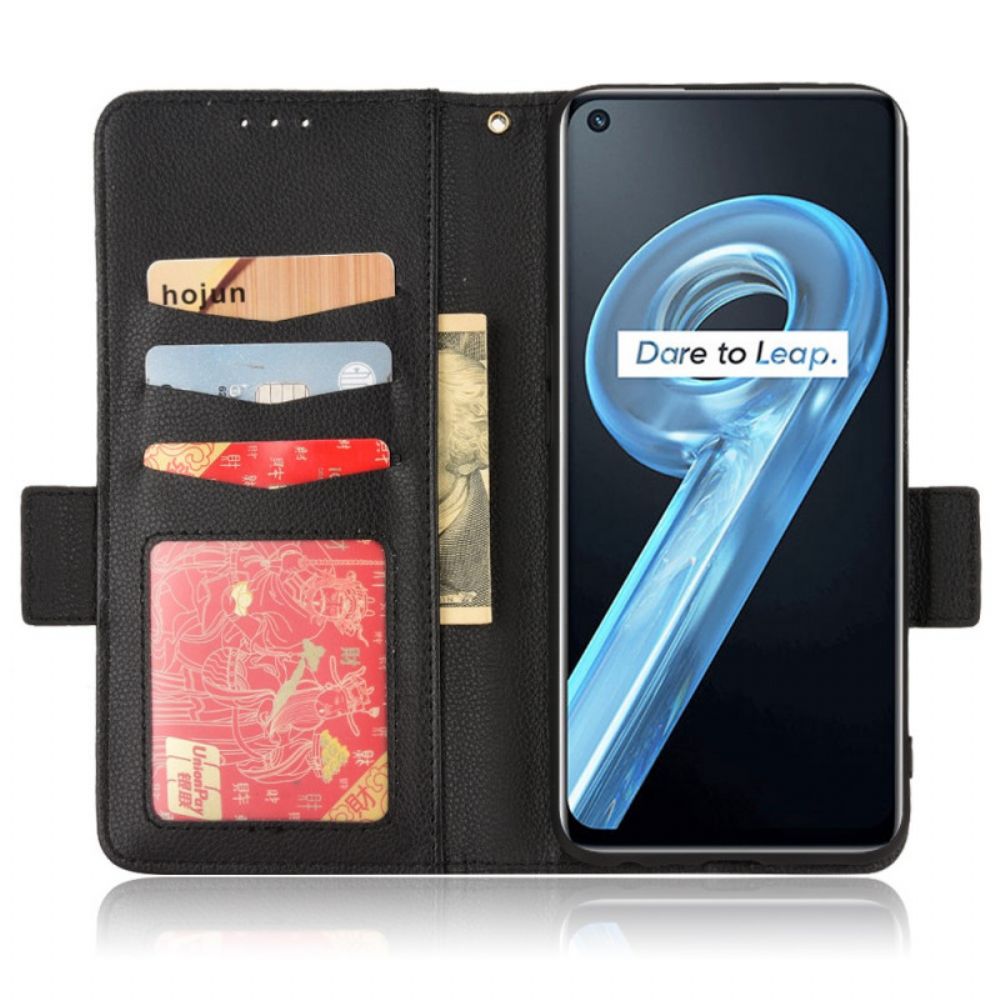 Flip Case voor Realme 9i Lychee Van Kunstleer