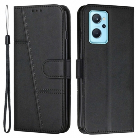 Folio-hoesje voor Realme 9i Ontwerp Met Schuine Naad