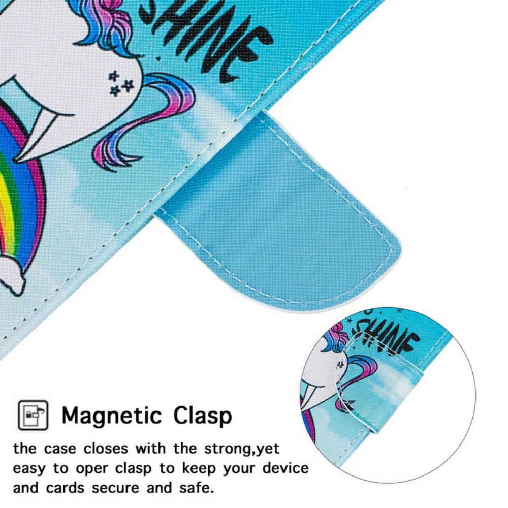 Folio-hoesje voor Honor 20 Lite / 20e Met Ketting Geboren Om Te Schitteren Met Bandjes