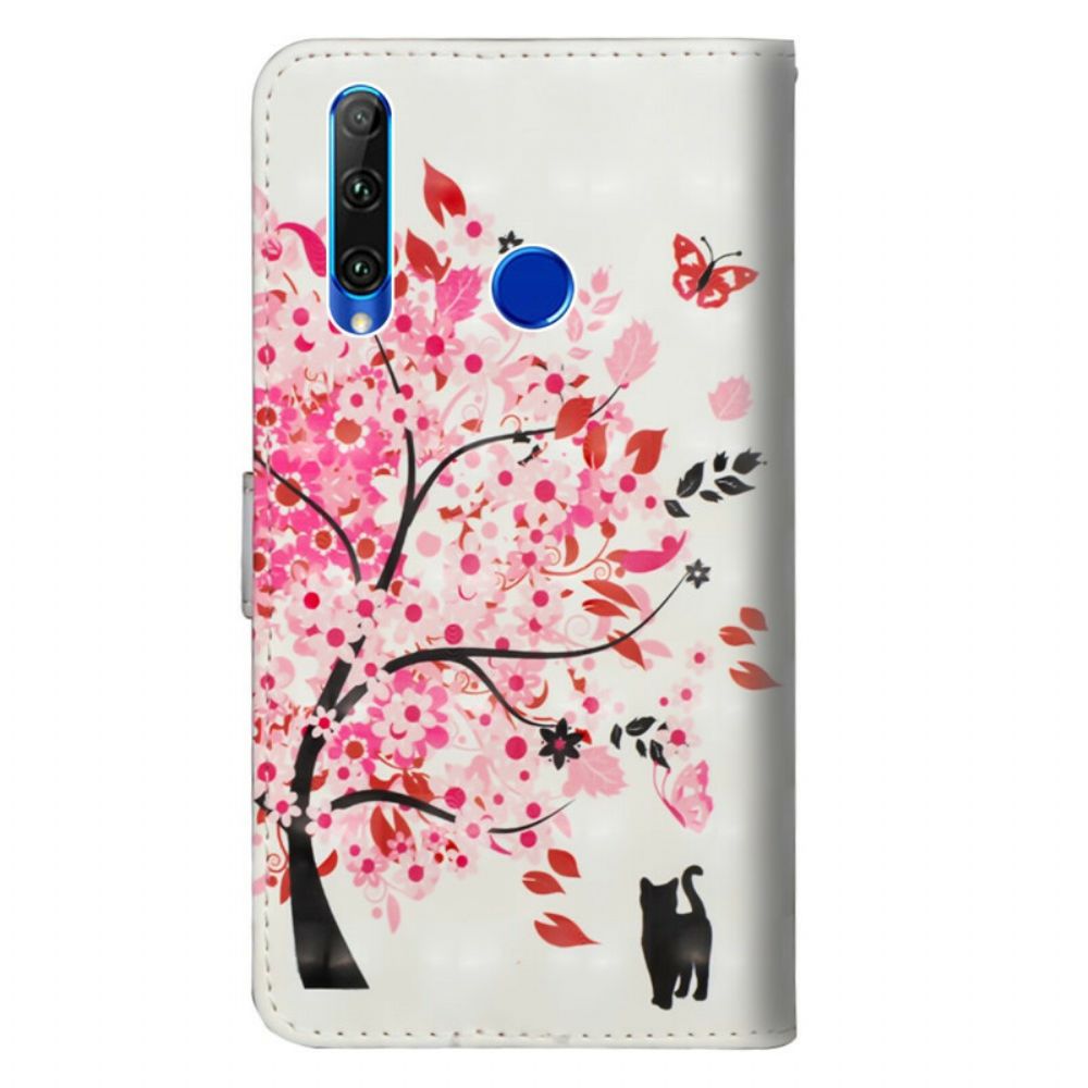 Leren Hoesje voor Honor 20 Lite / 20e Roze Boom