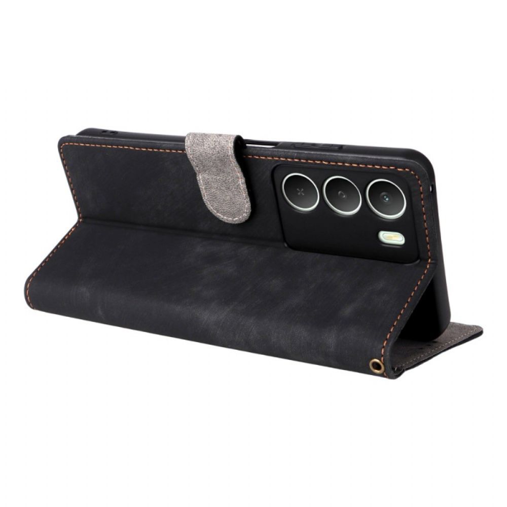 Bescherming Hoesje Realme 14x 5g Kunstleer Met Rfid-bescherming