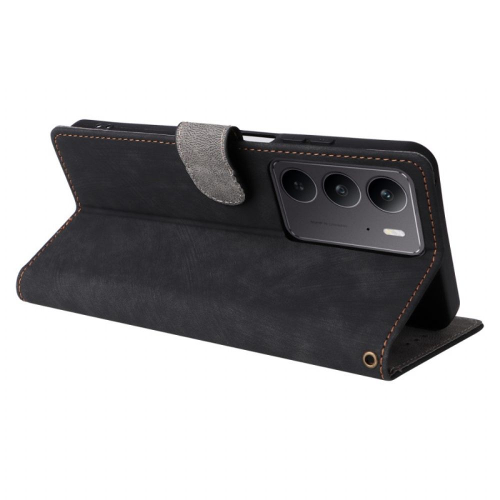 Bescherming Hoesje Realme 14x 5g Suède-effect Rfid-bescherming