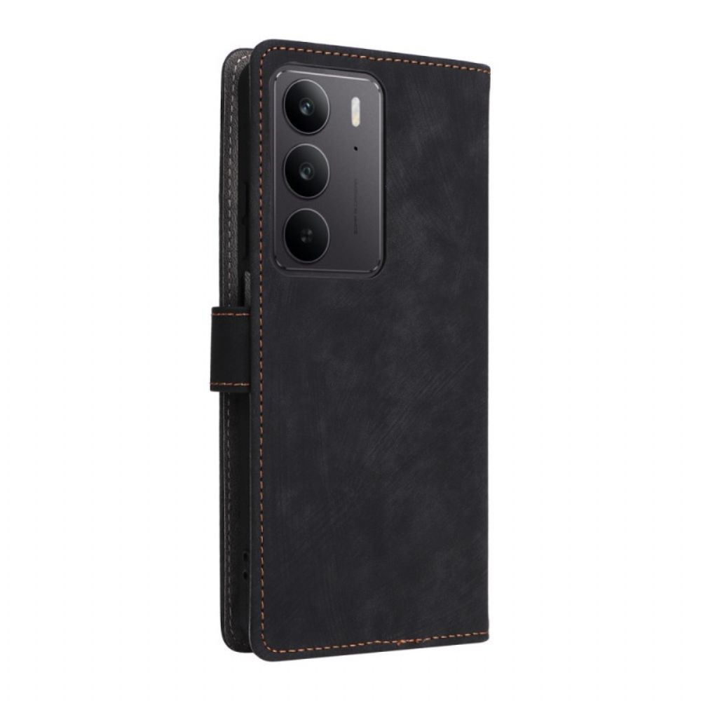 Bescherming Hoesje Realme 14x 5g Suède-effect Rfid-bescherming